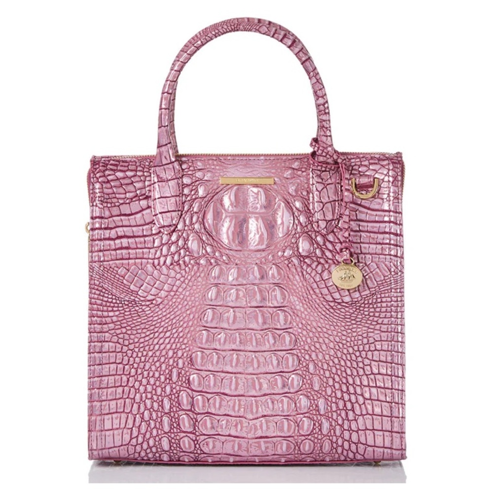 Brahmin Caroline Mulberry Potion Melbourne Satchel Leather NWT